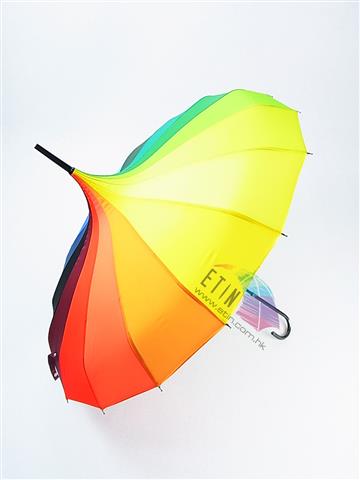 Etin Gyro design sharp rainbow umbrella A017